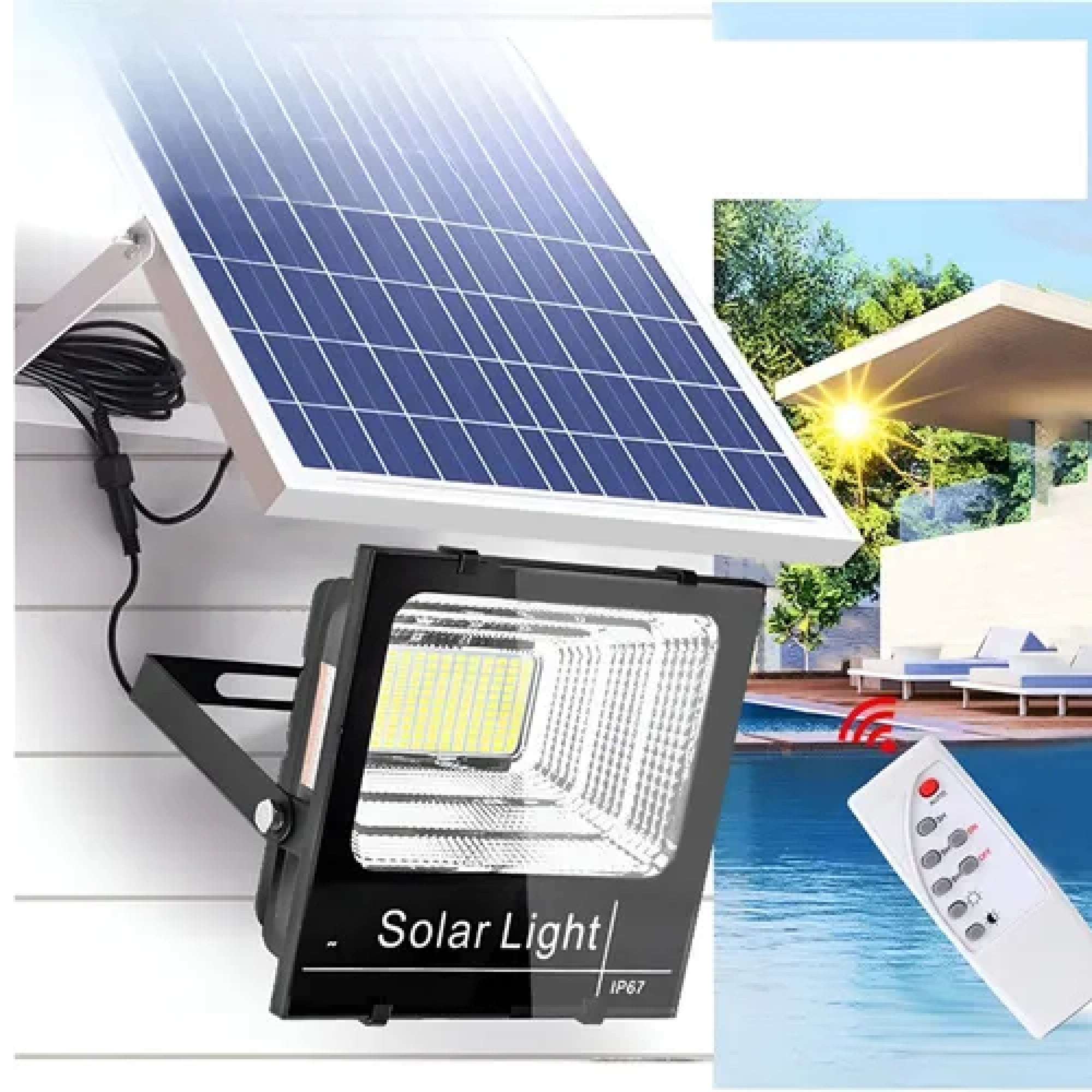 Kit Reflector Solar 200w Control Remoto