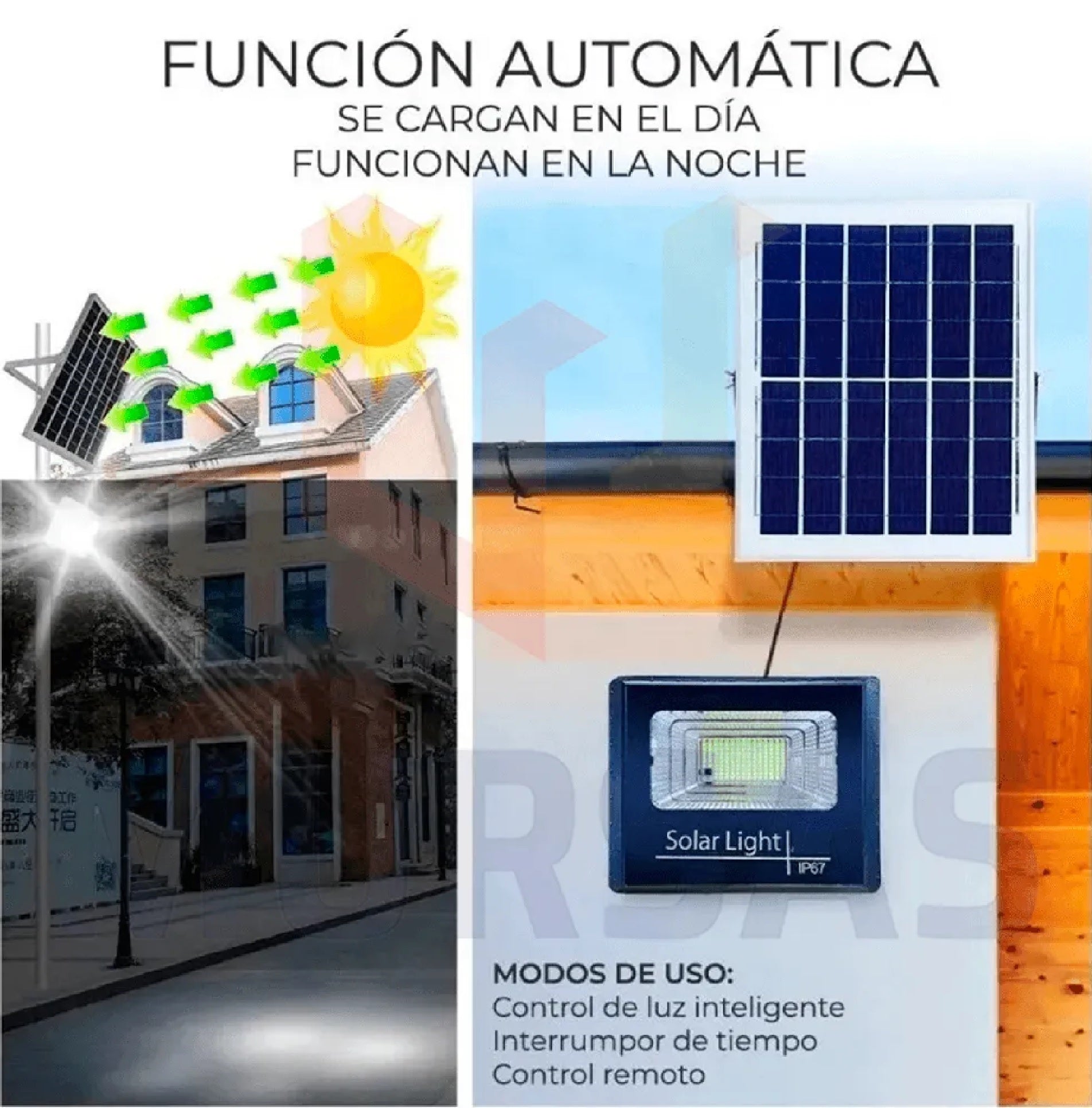 Kit Reflector Solar 200w Control Remoto