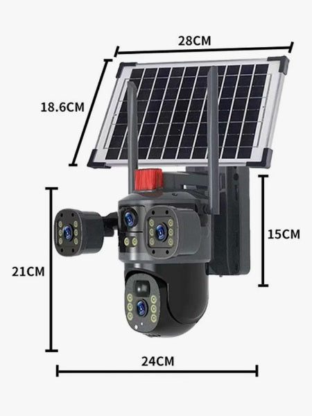 Cámara Solar 360° Wifi Visión Nocturna