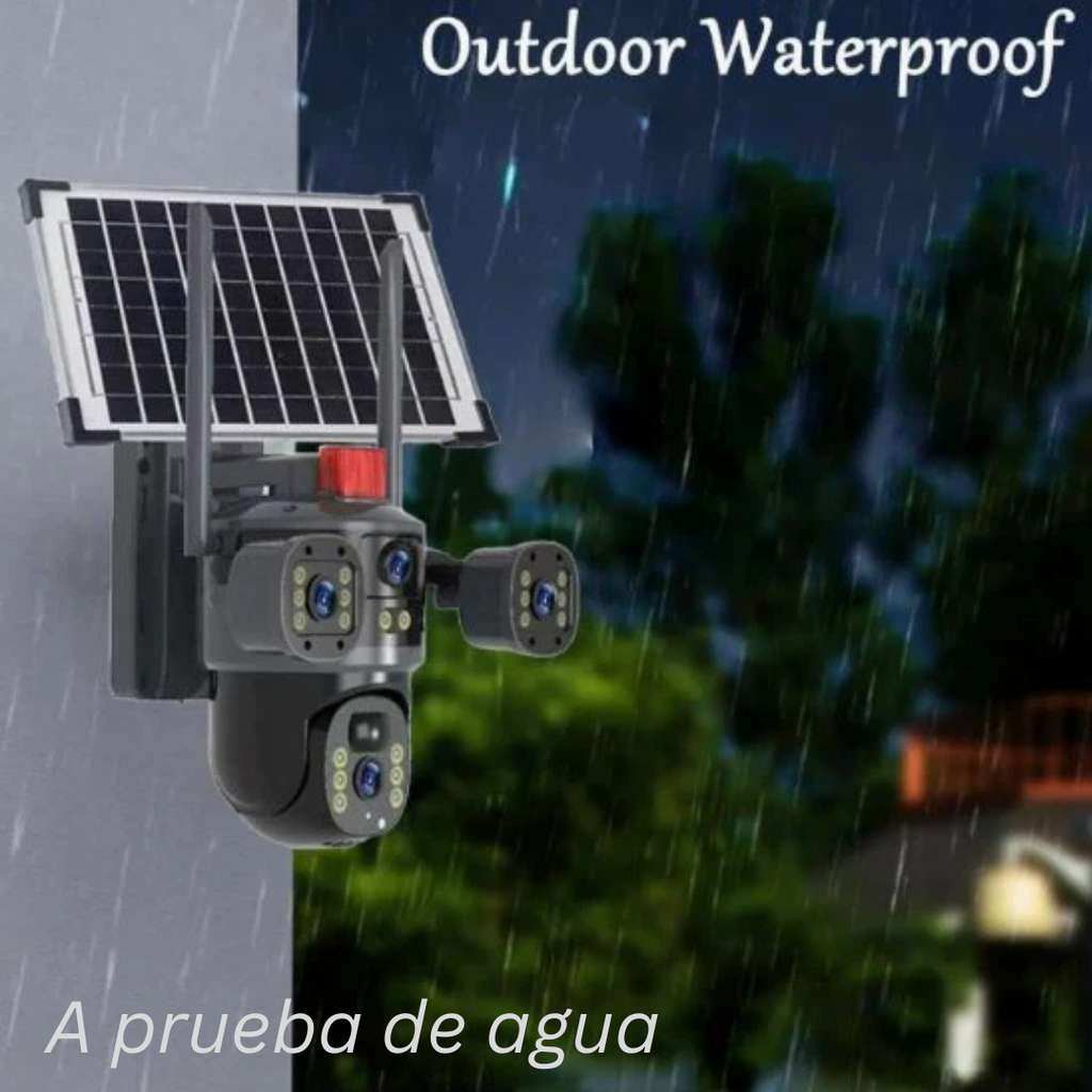 Cámara Solar 360° Wifi Visión Nocturna