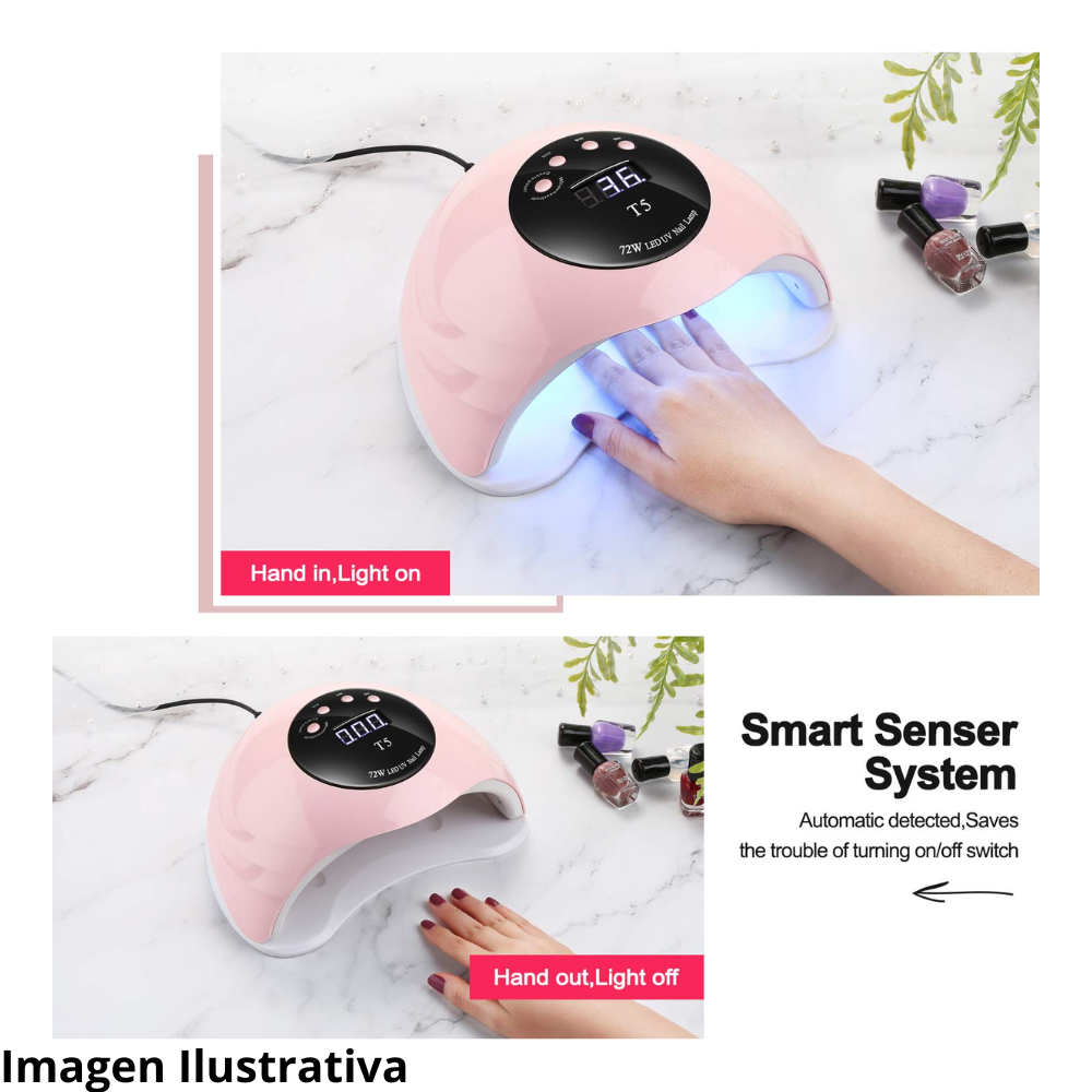 Lampara Unas LED UV Profesional Alta Pot