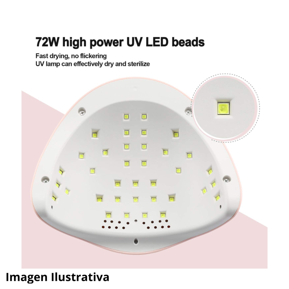 Lampara Unas LED UV Profesional Alta Pot