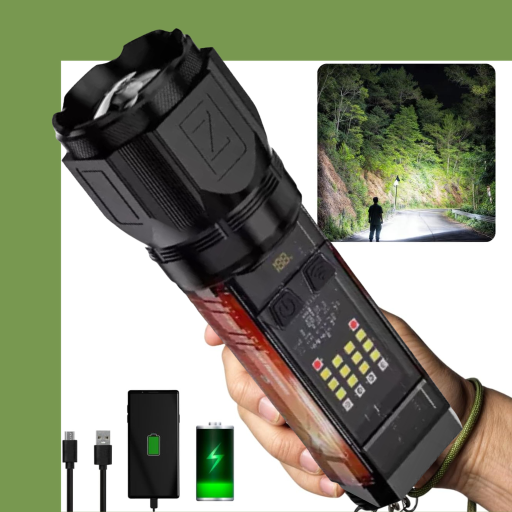 Linterna Tactica Solar Laser Led