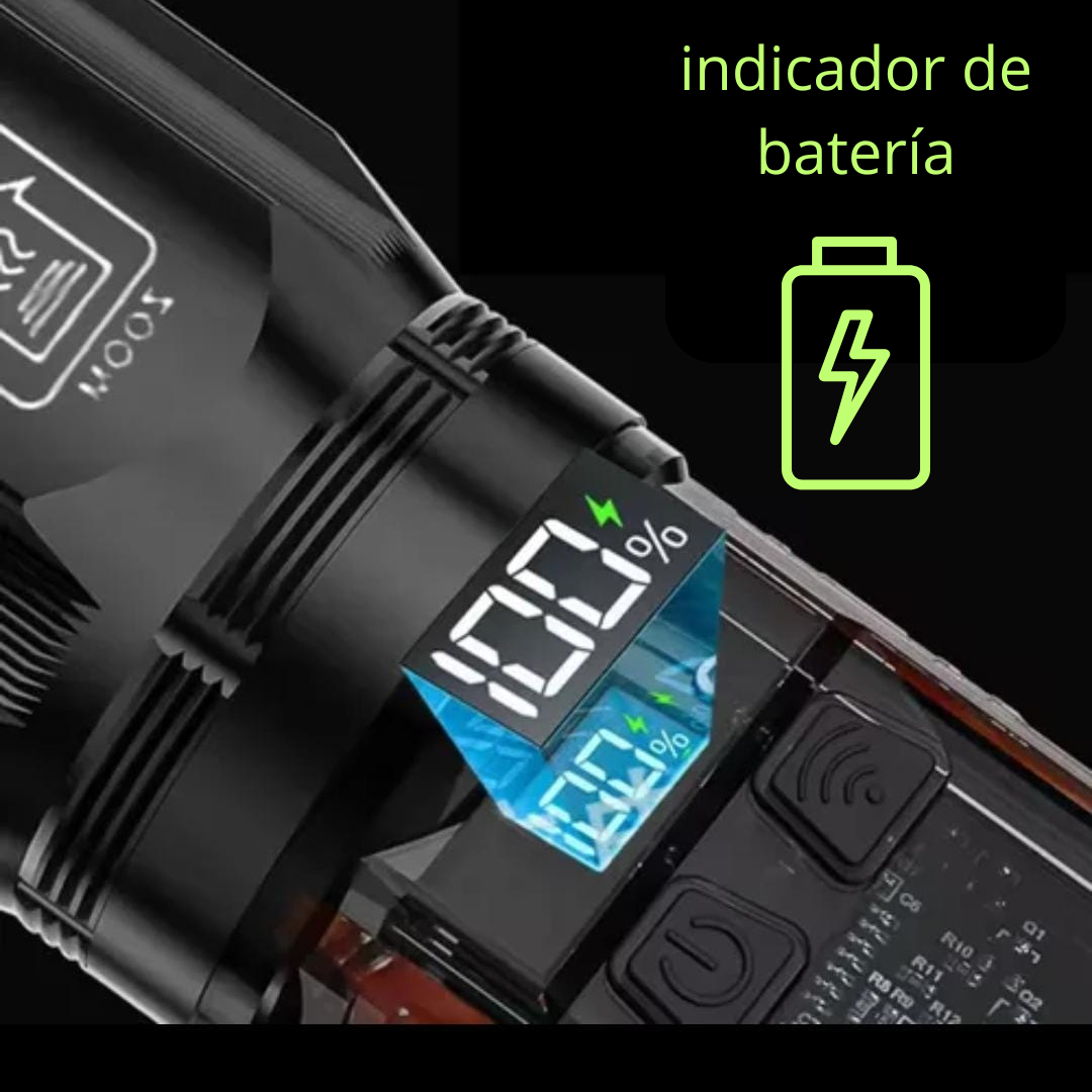 Linterna Tactica Solar Laser Led
