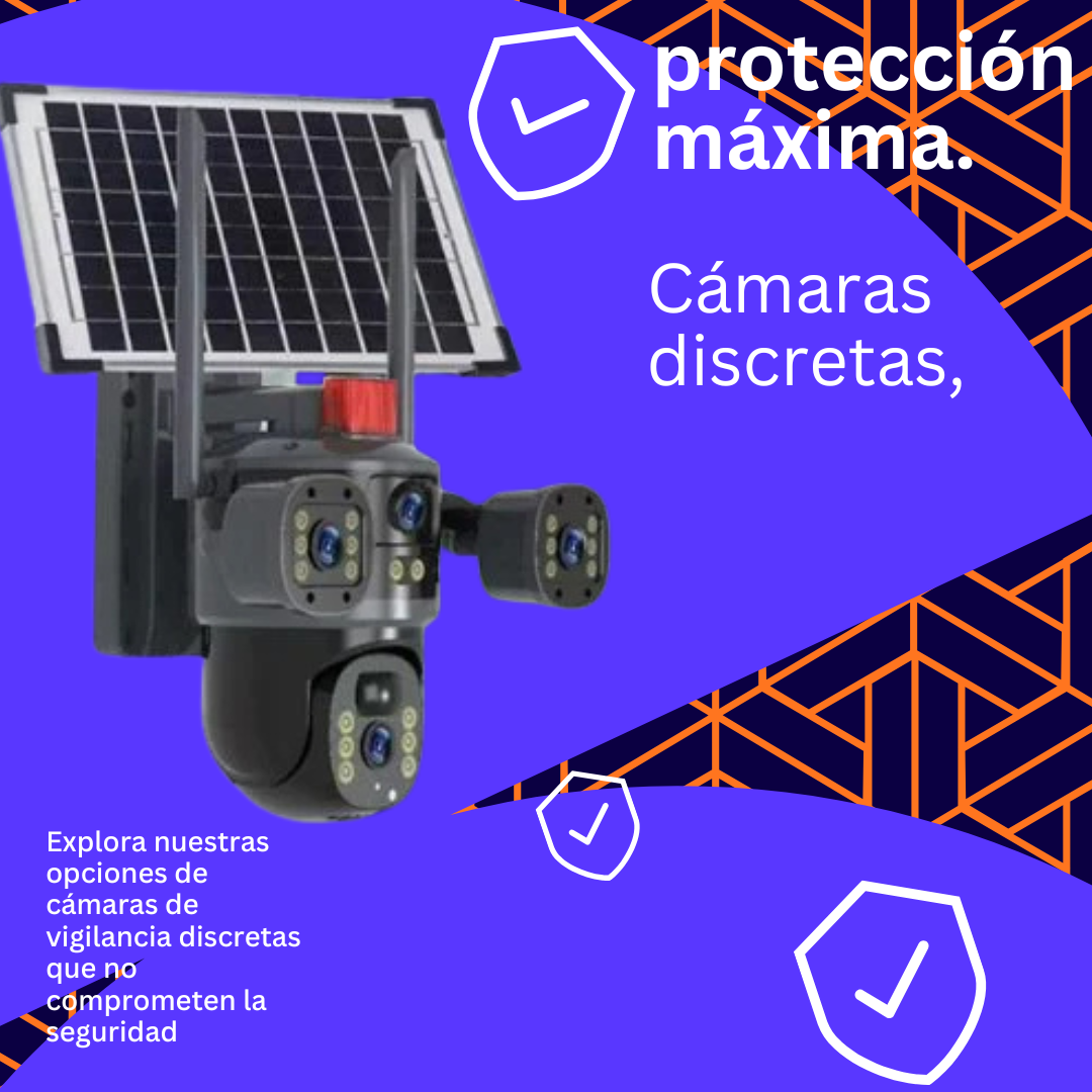 Cámara Solar 360° Wifi Visión Nocturna